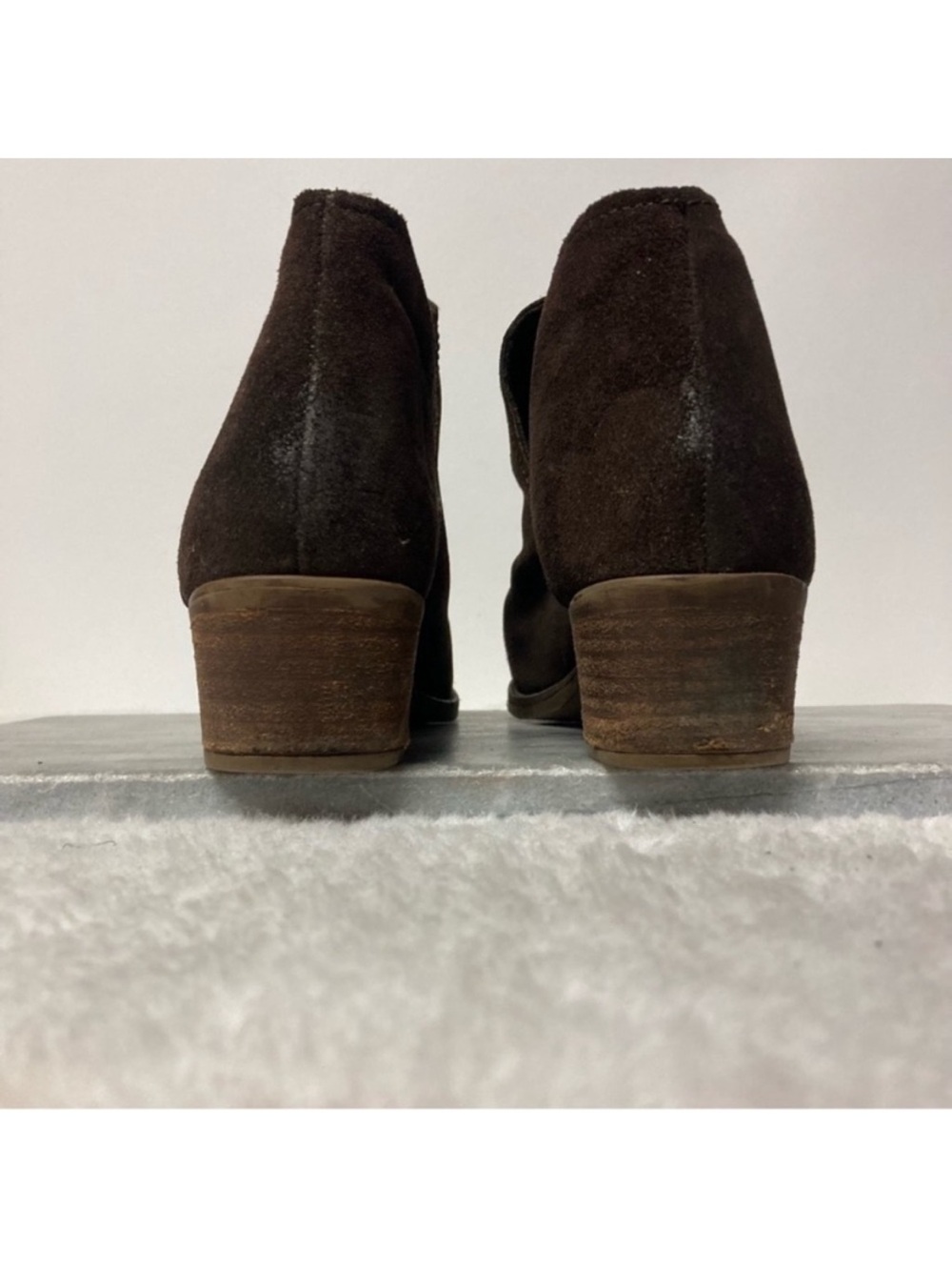 Steve Madden Austin Ankle Booties Shoes Size 8.5 Chocolate Brown Leather - Picture 7 of 10